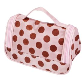 Travel Makeup Bag Portable Cosmetic Organizer with Cosmetic Mirror Waterproof Toiletry Wash Bag for Women (Option: Coffee)