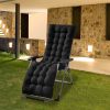 66.92x22.04in Thickened Chaise Lounger Cushion Recliner Rocking Chair Sofa Mat Deck Chair Cushion